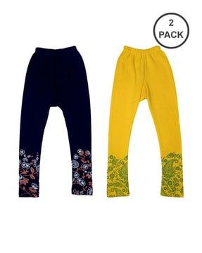 floral printed basic leggings