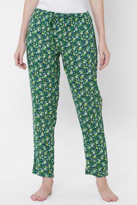 floral printed women's lounge pants - green