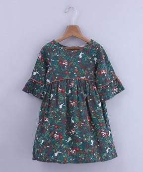 floral  a-line dress