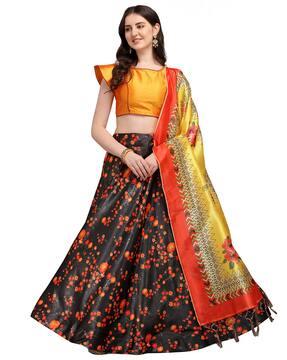 floral  printed flared  lehenga choli set