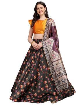 floral  printed flared  lehenga choli set