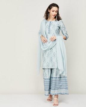 floral 3-piece kurta set