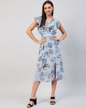 floral a-line dress