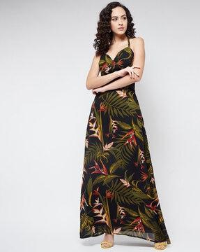 floral a-line dress