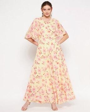 floral a-line dress