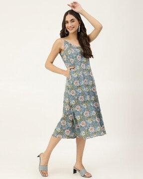 floral a-line dress