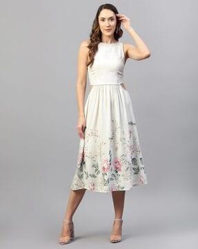 floral a-line dress