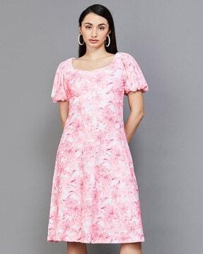 floral a-line dress