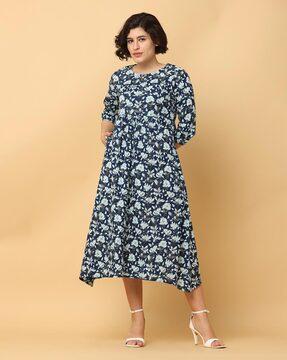 floral a-line dress