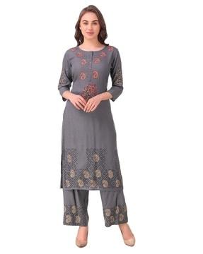 floral a-line kurta set