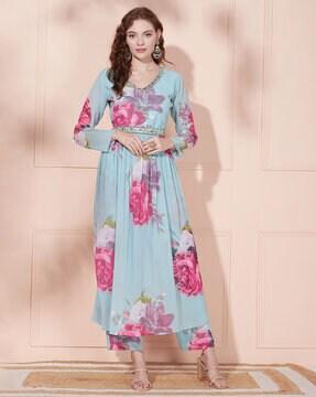 floral a-line kurta set