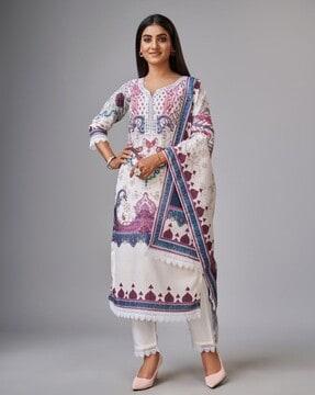 floral a-line kurta set