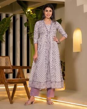 floral a-line kurta set