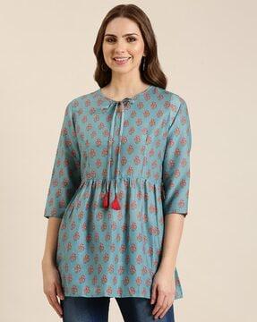 floral a-line kurti