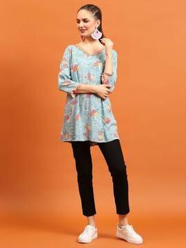 floral a-line tunic