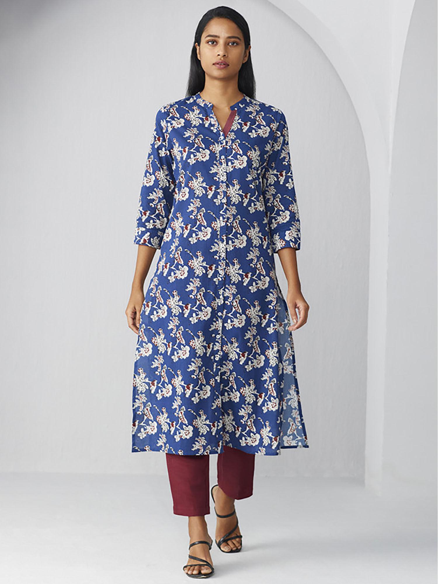 floral abstract printed kurta