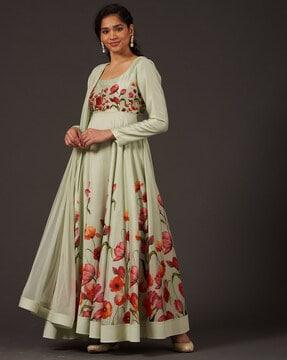 floral anarkali kurta set