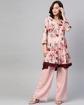 floral anarkali kurta