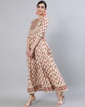 floral anarkali kurta