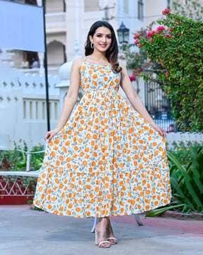 floral anarkali kurta