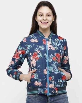 floral bomber jacket