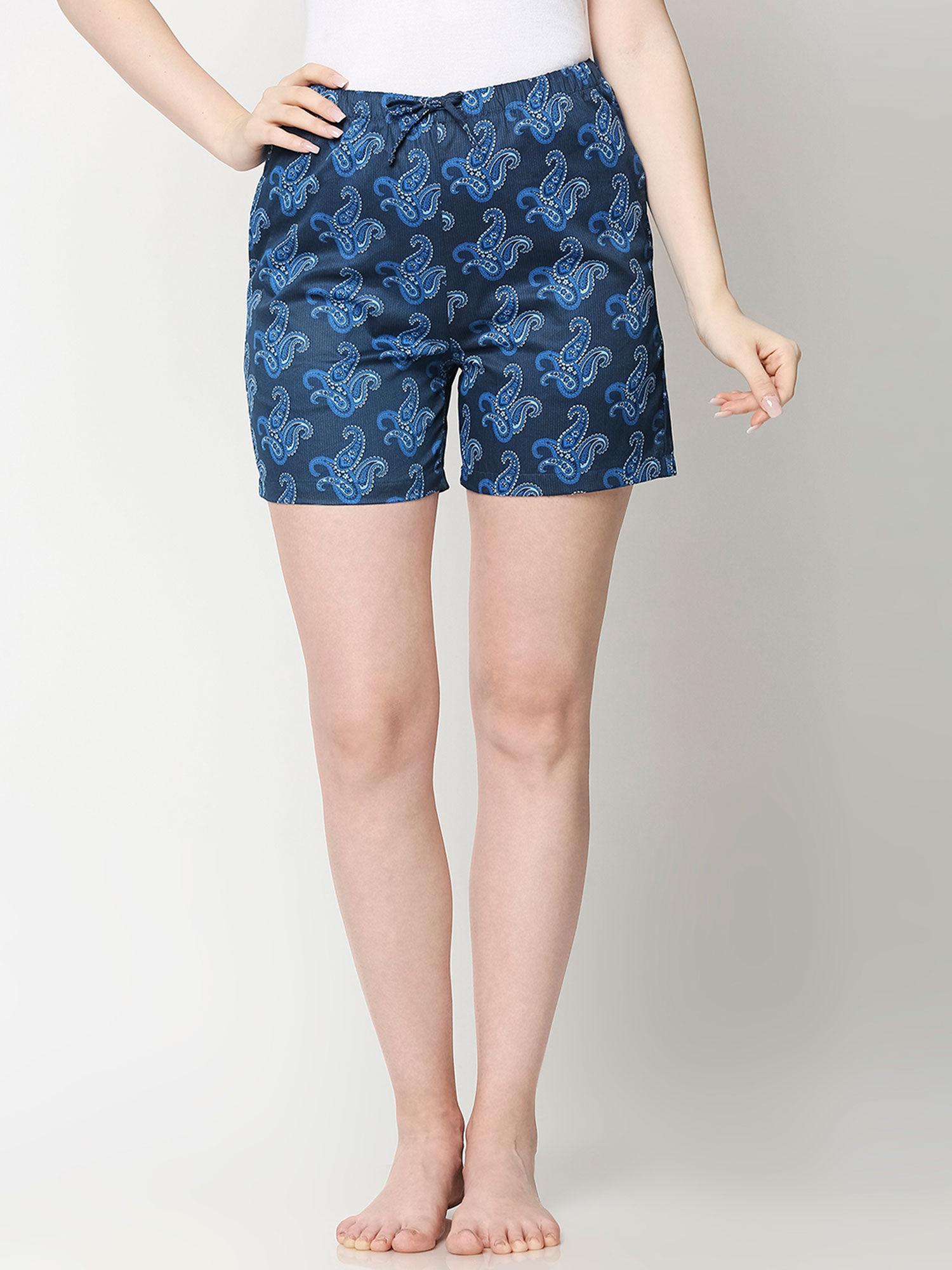 floral boxer - blue (3xl)