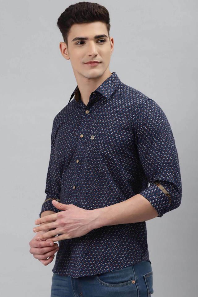 floral cotton regular fit mens casual shirt