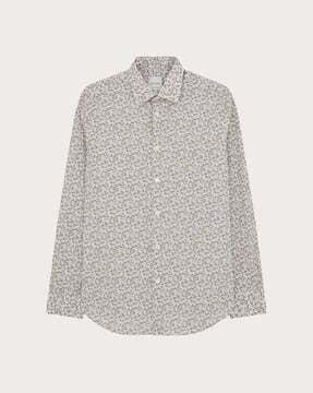 floral cotton regular fit shirt
