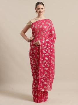 floral embellished saree