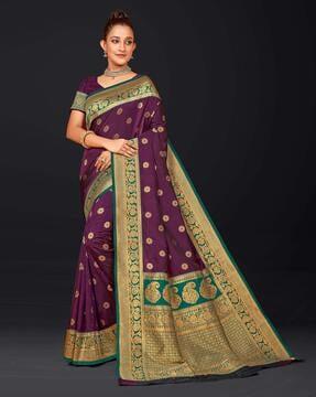 floral embroidered saree