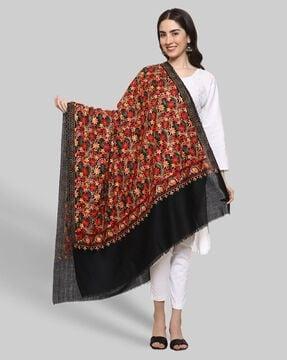 floral embroidered shawl