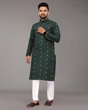 floral embroidered sherwani kurta