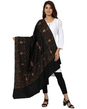 floral embroidery kashmiri shawl