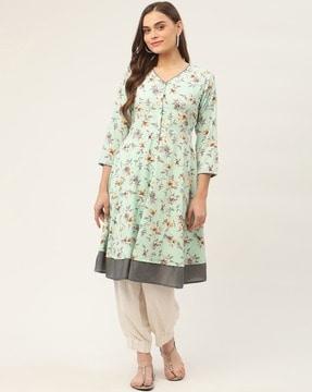 floral flared kurta