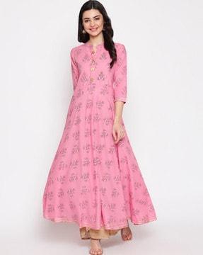 floral flared printed  kurta