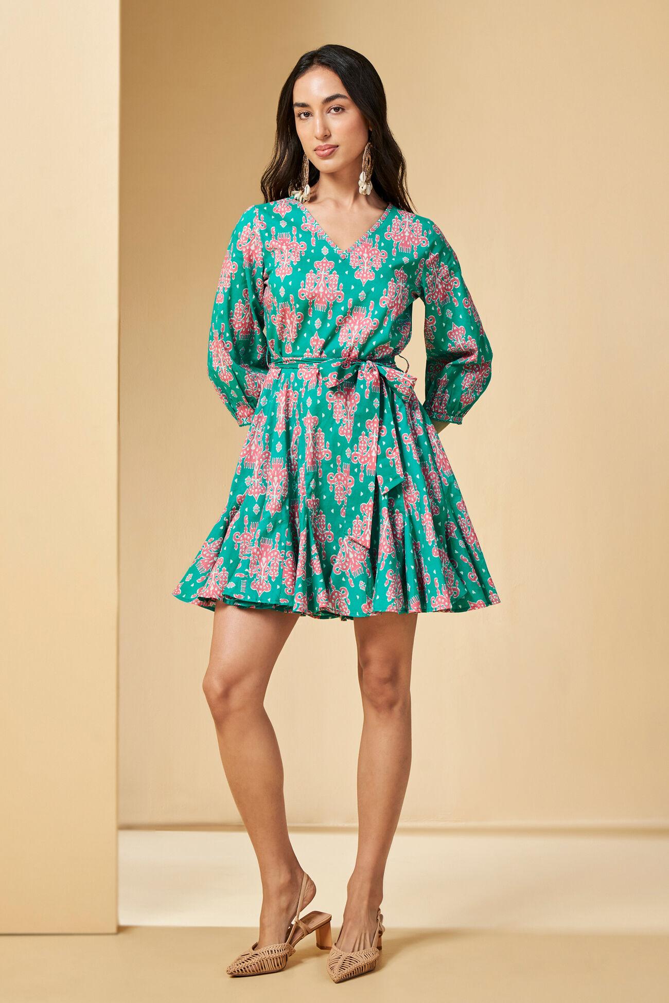 floral fun cotton short dress