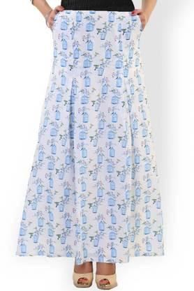 floral georgette regular fit women's casual skirt - multi