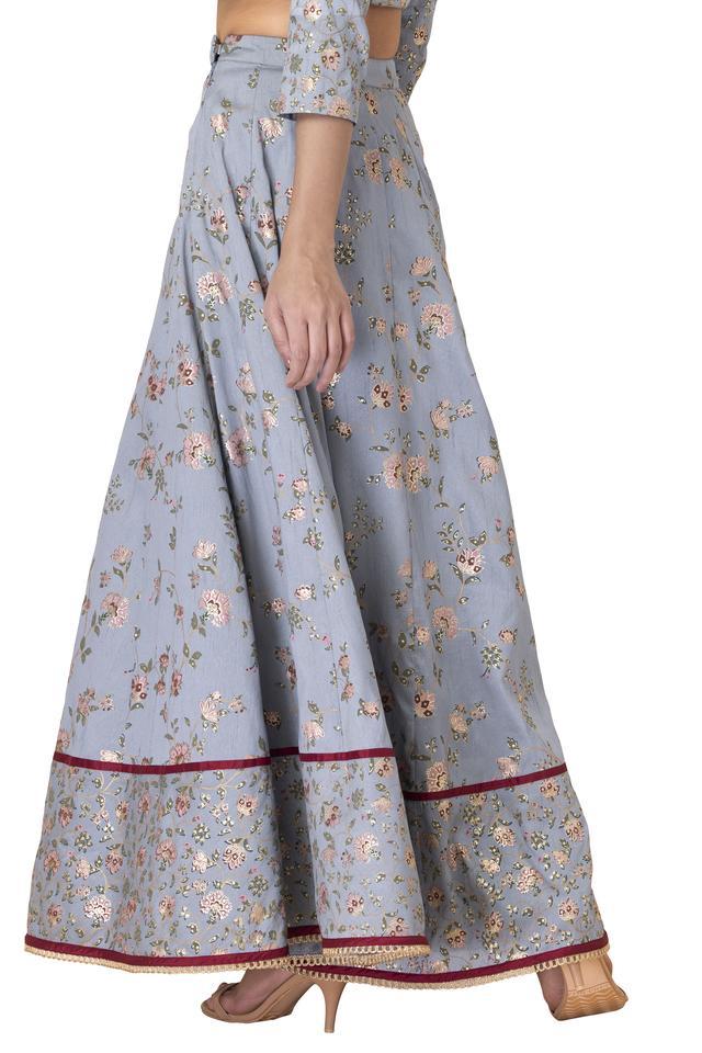 floral georgette regular fit womens skirt