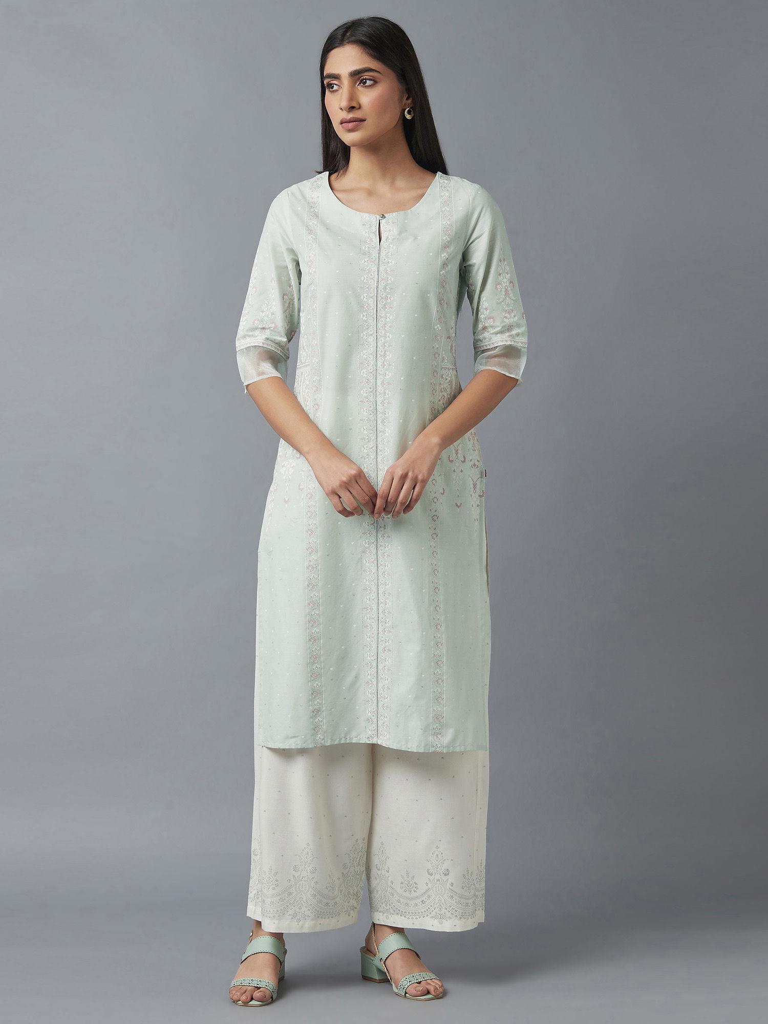 floral green kurta