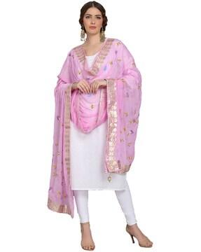 floral hand painted jabama georgette dupatta