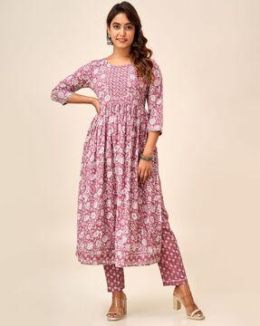 floral kurta set