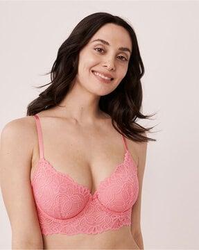 floral lace non-padded bra