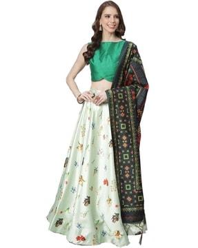 floral lehenga choli set with dupatta