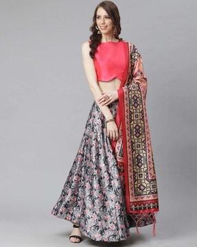 floral lehenga choli set with dupatta