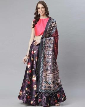 floral lehenga choli set with dupatta