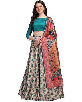 floral lehenga choli set with dupatta