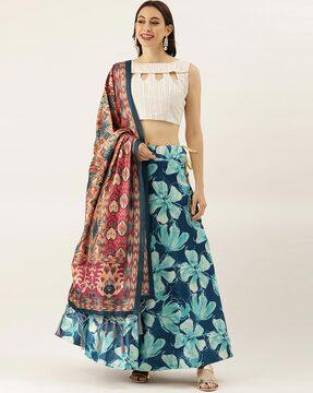 floral lehenga choli set with dupatta