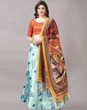 floral lehenga choli set with dupatta