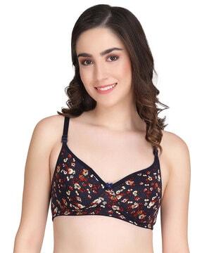 floral lightly-padded bra