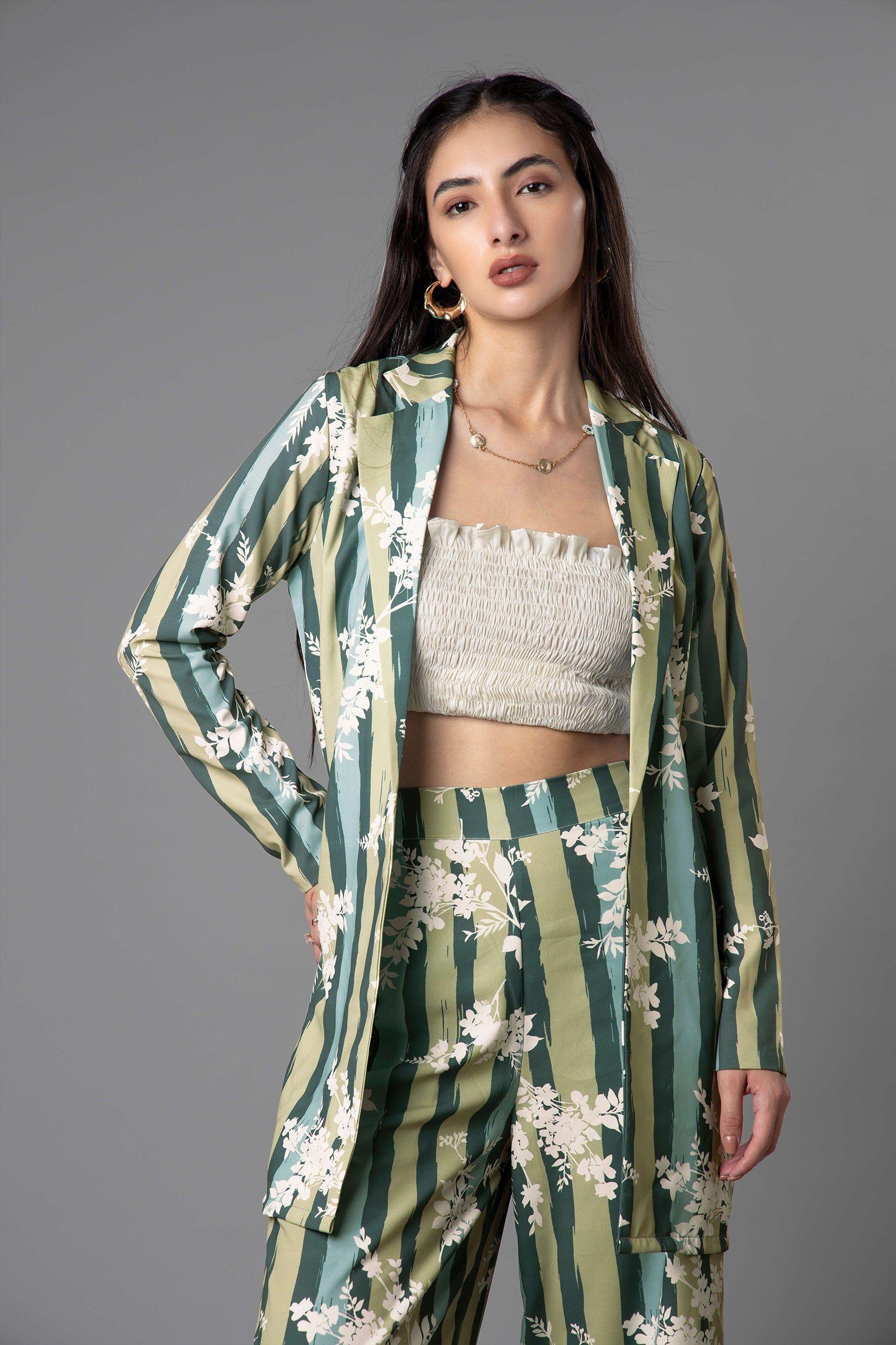 floral longline shrug